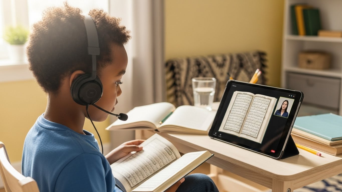 Children enjoying fun and engaging online Quran classes